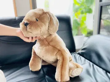 브라운색 강아지 흐물흐물 봉제 인형 (빅) 핸드메이드