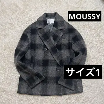 moussy 마우지 체크 코트 사이즈 1