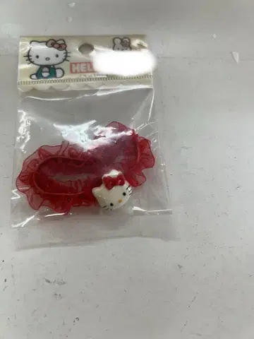 산리오 헬로키티 헤어 액세서리 빨간색 레트로 머리끈