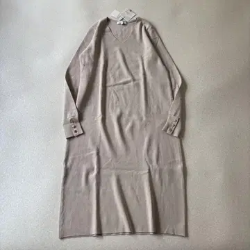 [ 새상품 ] PLST 골드 V넥 니트 원피스 S