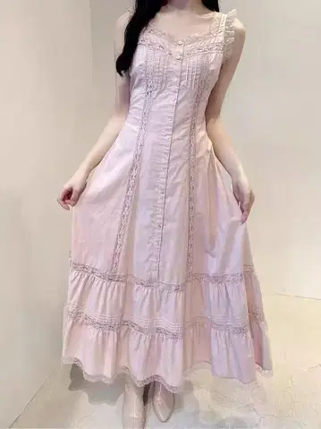 Deicy 레이스 믹스 플레어 원피스