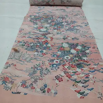 순수 실크 탄고 크레이프 원단 고쇼도키 패턴 기모노 원단 옷감 (482)