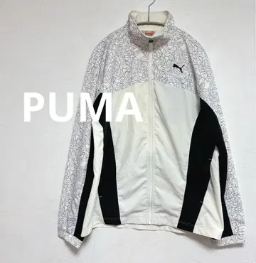 푸마 PUMA 우븐 자켓 화이트 그래픽 L