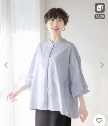 Elura 다림질 불필요 카프탄 셔츠