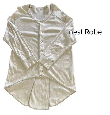 nestRobe 코튼 린넨 롱테일 리브 가디건