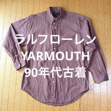랄프 로렌 체크 버튼 다운 셔츠 YARMOUTH 90년대 구제 의류
