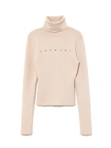 andmary Mary turtle knit tops pink beige