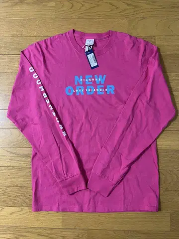 NOAH NEW ORDER 로고 긴팔 T셔츠 M 핑크