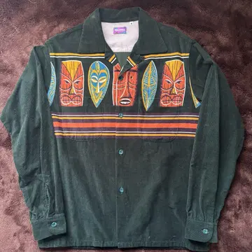 SUN SURF x SHAG 코듀로이 알로하 셔츠 긴팔 50s