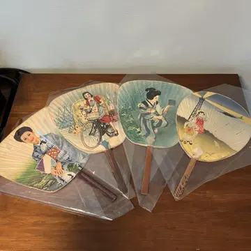 쇼와 레트로 부채 4개 세트