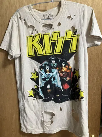 TRUNK LTD KISS 데미지 T셔츠 밴딩T 빈티지 구제 의류