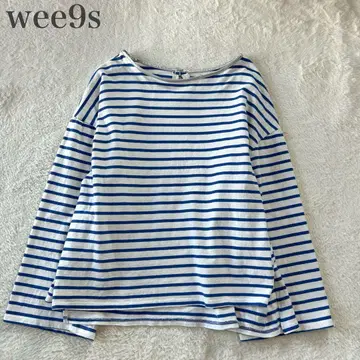 Wee9s 위크스 새상품급 보더 와이드 슬리브 메탈 넥 풀오버
