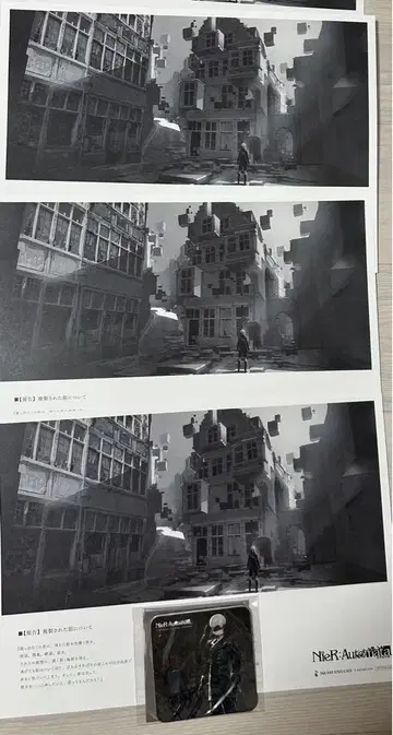스퀘니 카페 NieR 니어 후기 9S 런치 매트 3개 & 코스터