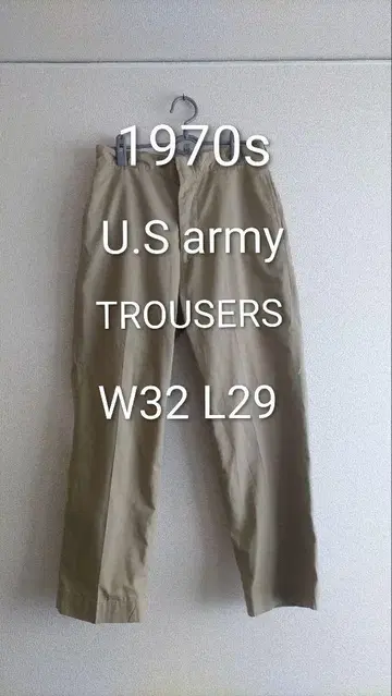 70s US ARMY 치노 팬츠 W32xL29 미군 실물  버튼