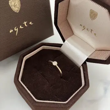 agate K10 다이아몬드 반지 아가트 반지