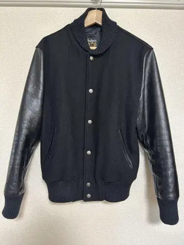 schott 가죽 바시티 자켓