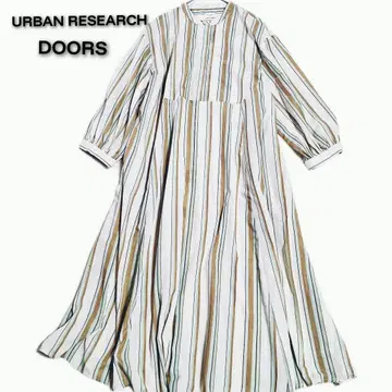 URBAN RESEARCH DOORS 민트 스트라이프 셔츠 원피스 M