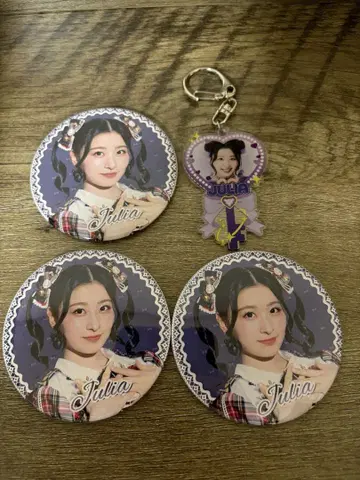초도키메키 센푸부 쿄 쥴리아 캔뱃지 키링 세트