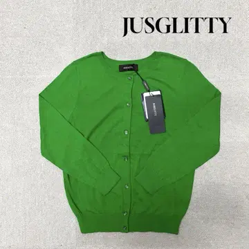 새상품 JUSGLITTY 가디건 긴팔 그린 M사이즈 여성용