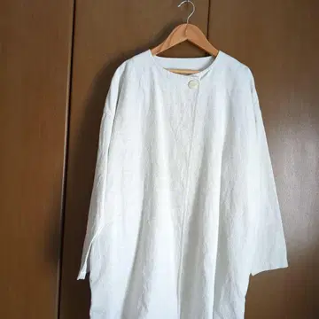 나카가와 마사시치 상점 린넨 캔버스 노카라 코트
