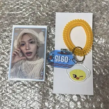 스키즈 popup 필릭스 트레이딩 카드 + 사우나 키링