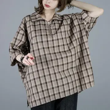 돌먼 하프 링 지퍼 셔츠 베이지 xs
