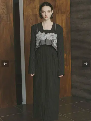 Acka pinstripe tailored bustier dress