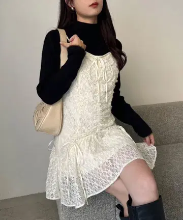 NICE CLAUP 드로스트 튜닉 원피스