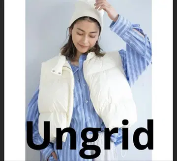 Ungrid 충전솜 숏 다운 베스트 아이보리 FREE