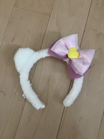귀 달린 머리띠 핑크 리본 포함