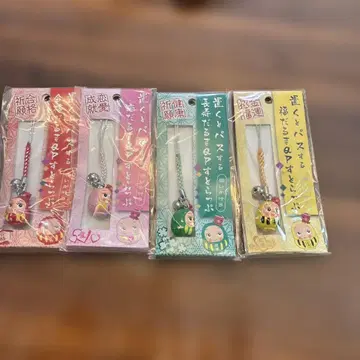 큐피 달마 스트랩 4개 세트 건강 합격 초복