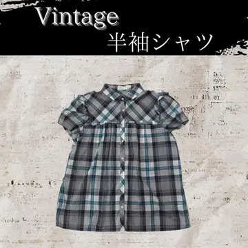 [ 00's vintage ] 반팔 체크 셔츠