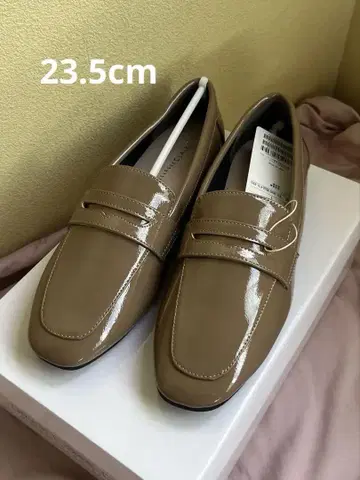 에나멜 로퍼 MELROSE 클레르 23.5cm 다크 베이지