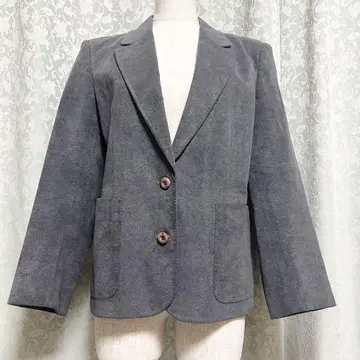 인공 피혁 엑세 사용 고급 블레이저 자켓 9호 스웨이드 느낌 심플