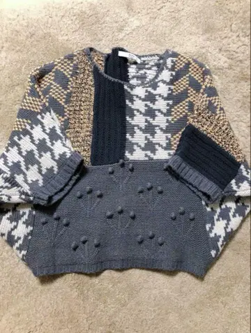 Anather Edition 돌먼 니트 판초형