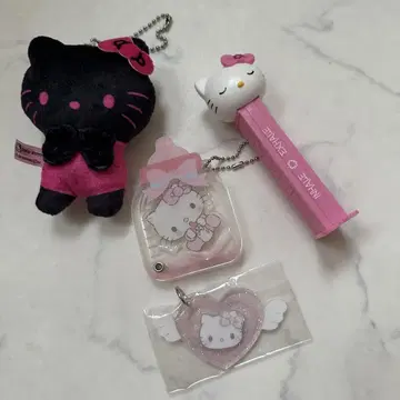 헬로키티 봉제 인형 아크릴 키링 세트