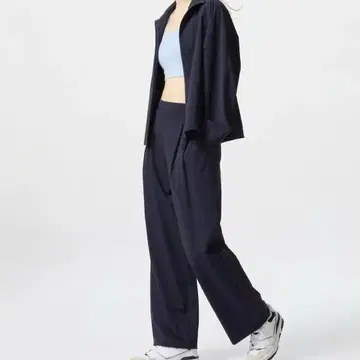 유니클로 울트라 스트레치 액티브 와이드 팬츠 긴 길이
