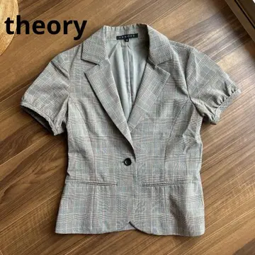 theory 체크 반팔 자켓 사이즈 0