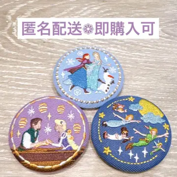 디즈니 자수 캔 배지 겨울왕국 라푼젤 피터 팬