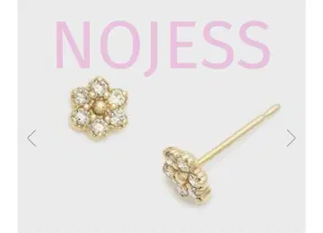 [ NOJESS ] K10 플라워 다이아몬드 귀걸이