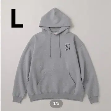 새상품 SEESEE FONT LOGO HOODIE GREY L