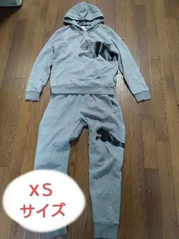 푸마 후드 부착 트레이닝복 셋업 그레이