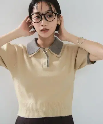 더블 컬러 폴로 상의