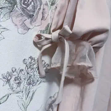 snidel 튤 소매 리본 미니 원피스