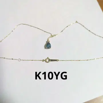 K10YG 블루 토파즈 목걸이