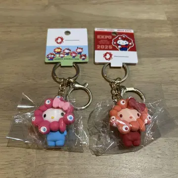 산리오 미야쿠미야쿠 키링 최애 컬러 핑크 2개 세트