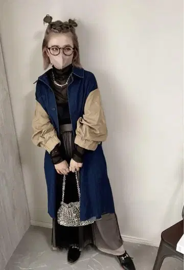 치치앤샐리 데님 치노 셔츠 코트