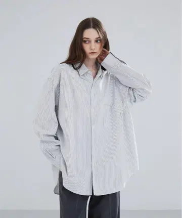 [ LUENNA ] 와이드 칼라 루즈핏 셔츠