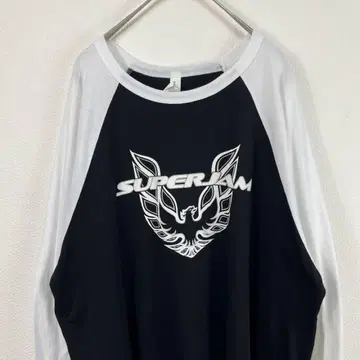 00s USA 구제 의류 super jam 래글런 긴팔 T 7부 소매