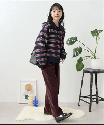FREAK'S STORE 샤기 멀티 니트 폴로
